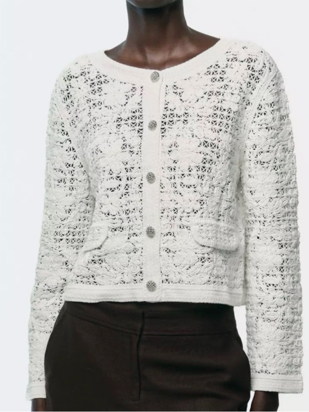 Zara Crochet Button jaket